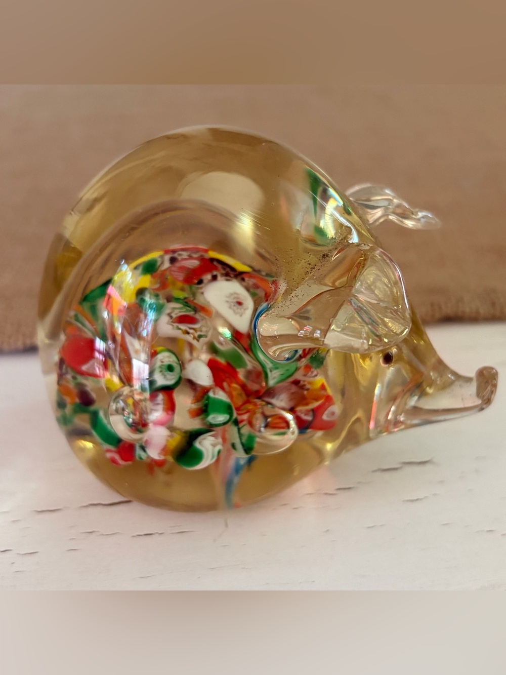Vintage Lenwile Ardalt Art Glass Pig Paperweight❤️🐷